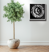 Wrapped canvas with abstract cosmic Photon and Void design.